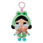 Labubu Crybaby Crying Again "What a Frog" plysj nøkkelring.