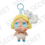 Labubu Crybaby Crying Again "Super Secret" figur nøkkelring med stor blå tåre.