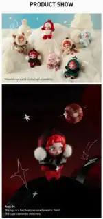 Detaljer av Skullpanda Winter Symphony plysj blindbokser