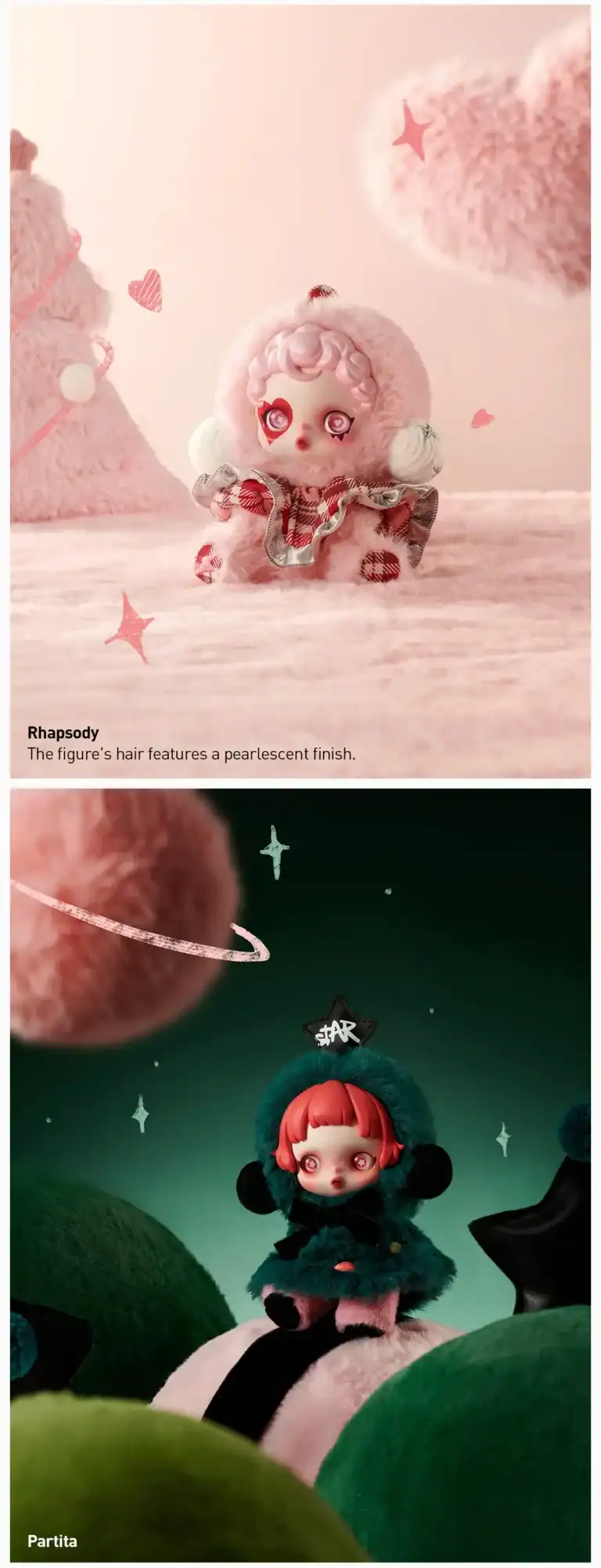 Skullpanda Winter Symphony Rhapsody og Partita plysjfigurer