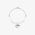 Labubu Rock the Universe metall hjertehalsbånd med perler