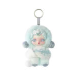 Skullpanda Winter Symphony Song of Snow nøkkelring figur med blå detaljer.