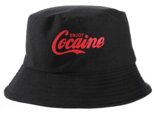 Enjoy Cocaine sort bøttehatt