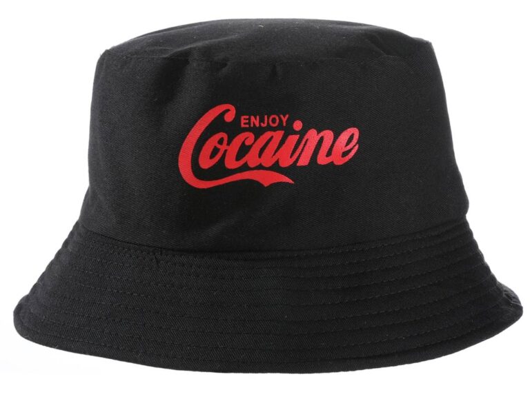 Enjoy Cocaine sort bøttehatt
