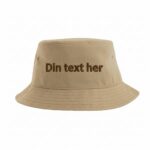 Bøttehatt med din egen tekst brodert