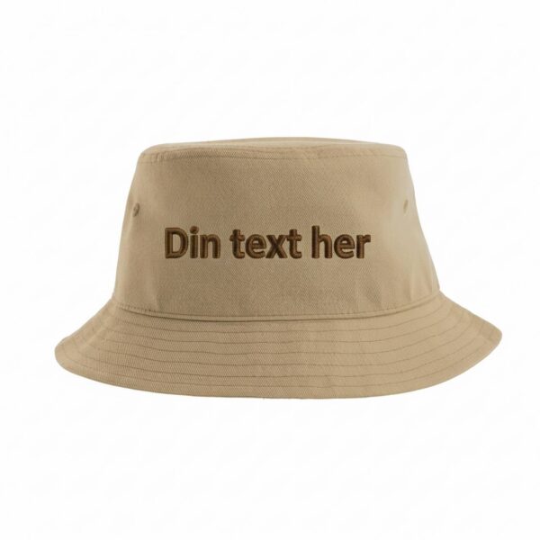 Bøttehatt med din egen tekst brodert