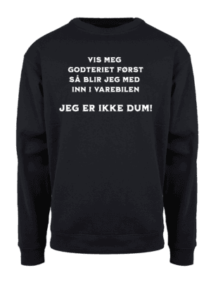 Vis meg godteriet først – Collegegenser