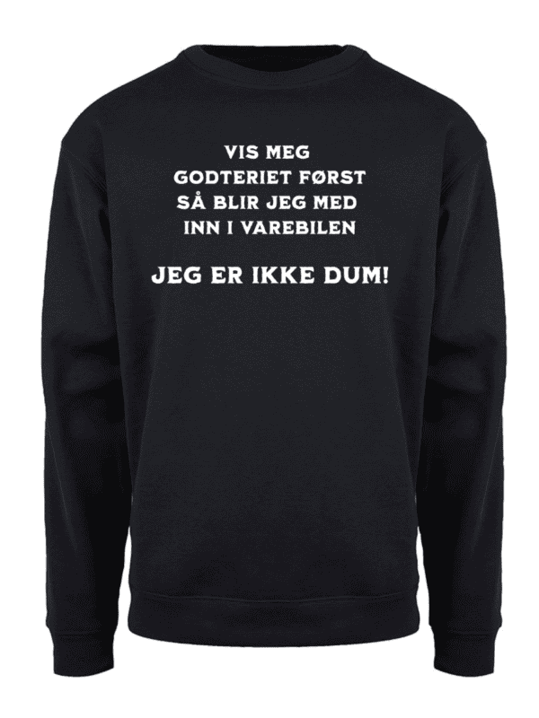 Vis meg godteriet først – Collegegenser