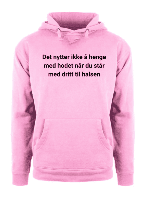 Det nytter ikke å henge med hodet – Hettegenser