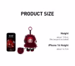 Produktstørrelse for POP MART SKULLPANDA You Found Me brikke og telefon