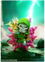 Popmart Marvel Doctor Doom samlefigur, detaljert vinylleketøy