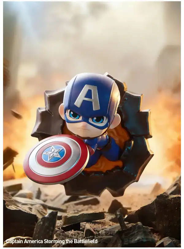 Popmart Marvel Captain America Across the Infinite Series figur.