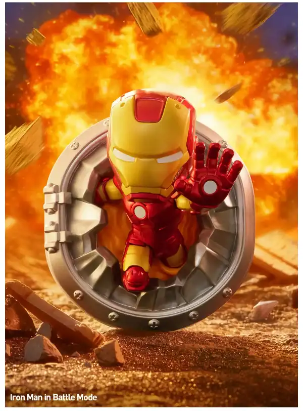 Pop Mart Marvel Iron Man i kampmodus blind boks figur