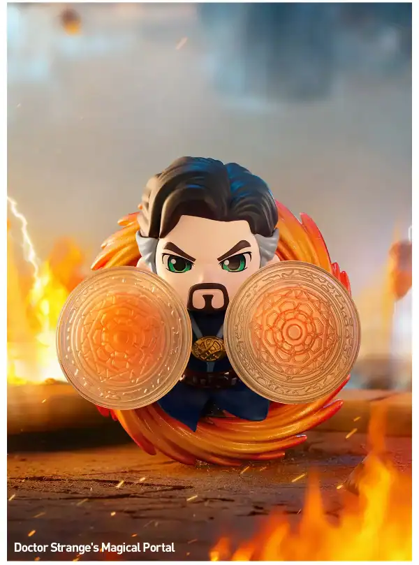 Popmart Marvel Doctor Strange figur med magiske portaler