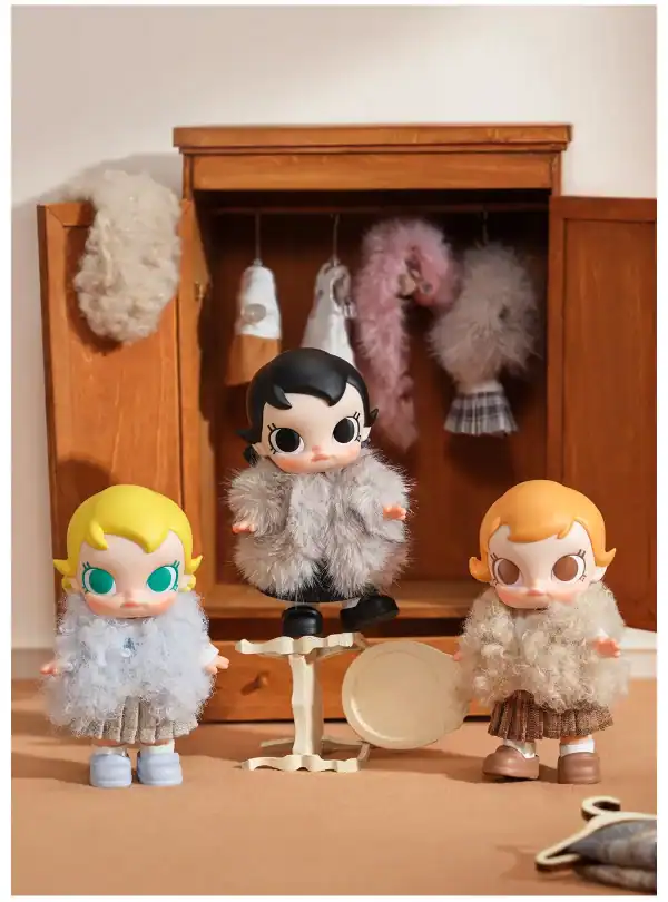 Baby Molly Winter Fit Check figur i vinterlook fra Pop Mart