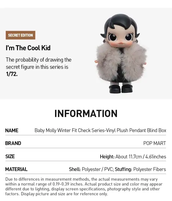 Baby Molly Winter Fit Check "I'm The Cool Kid" hemmelig utgave.