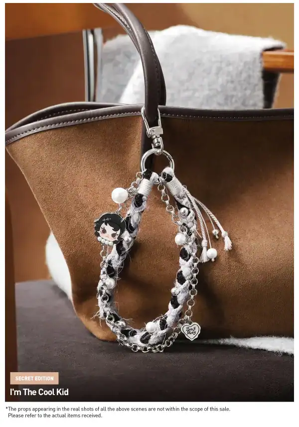 Baby Molly nøkkelbånd "I'm The Cool Kid" hemmelig utgave, svart og hvit