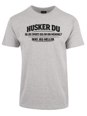 Husker du da jeg spurte deg om din mening