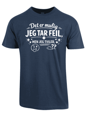 Det er mulig jeg tar feil