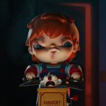 Hirono x Chucky samlefigur som en jack-in-the-box-dukke