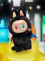 ZIMOMO 58 cm jubileumsfigur med svart pels og flerfargede ører