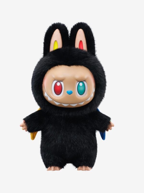 ZIMOMO 58 cm 10-årsjubileumsfigur fra Pop Mart, black med multicolored ears