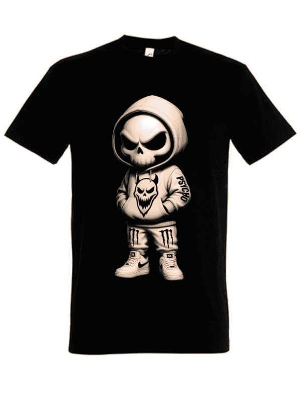 skull psycho t-skjorte