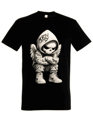 skull mörty t-skjorte