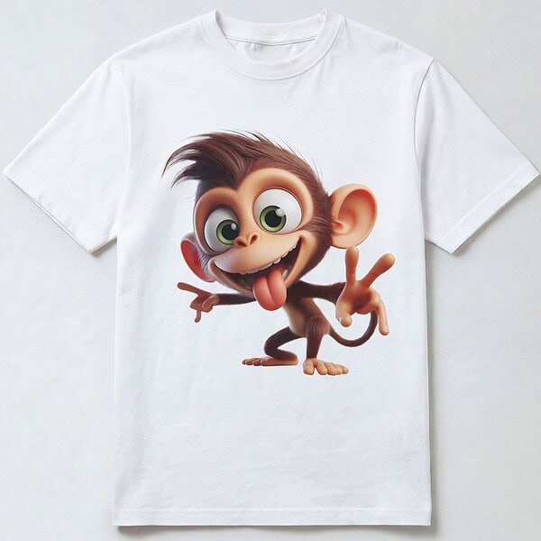 Funny Monkey T-skjorte til barn