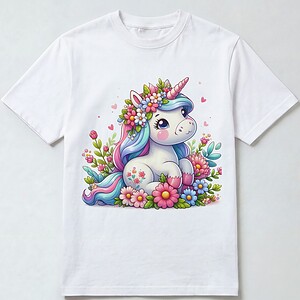 Pastel Unicorn T-skjorte til barn