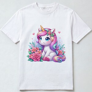 Rainbow Unicorn T-skjorte til barn