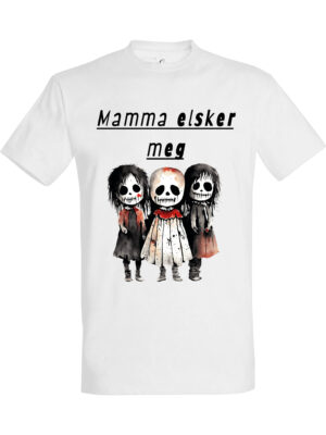 Mamma elsker meg – T-skjorte med mørk humor | Drøy gaveidé