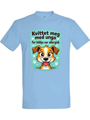 Kvittet meg med unga for bikkja var allergisk
