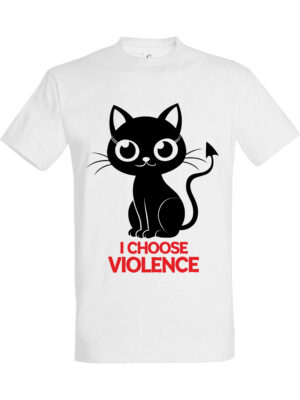 I choose violence – T-skjorte med morsom tekst | Gavetips