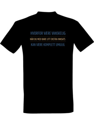 Hvorfor være vanskelig
