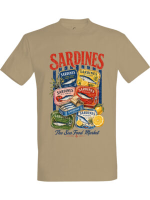 Retro sardines – T-skjorte med kult trykk | Koselig gaveidé